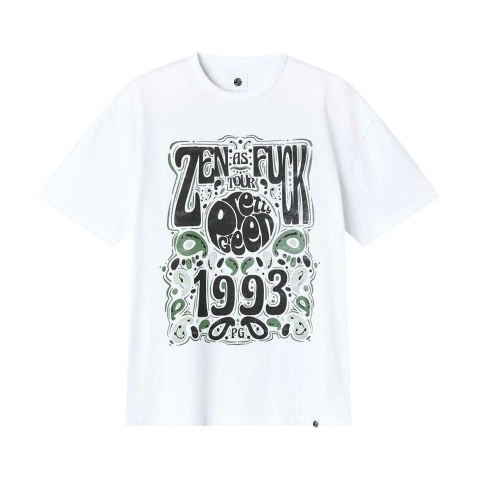 Pretty Green Mens Lettering Regular T-Shirt / White